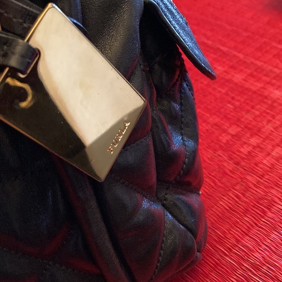 FURLA Genuine Italian Leather, Quilted with Small Tubular Handle - Picture 4 of 17